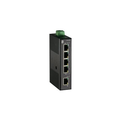 LevelOne Infinity IES-0500 - Switch - unmanaged - 5 x 10/100 - montabile su rail DIN - alimentazione CC