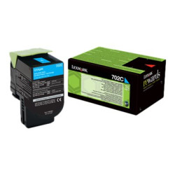 Lexmark 702C - Ciano - originale - cartuccia toner LCCP, LRP - per Lexmark CS310dn, CS310n, CS410dn, CS410dtn, CS410n, CS510de,