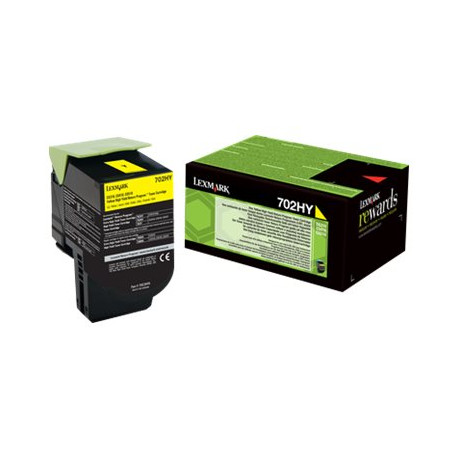 Lexmark 702HY - Giallo - originale - cartuccia toner LCCP, LRP - per Lexmark CS310dn, CS310n, CS410dn, CS410dtn, CS410n, CS510d