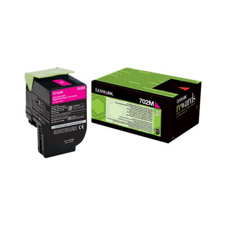 Lexmark 702M - Magenta - originale - cartuccia toner LCCP, LRP - per Lexmark CS310dn, CS310n, CS410dn, CS410dtn, CS410n, CS510d