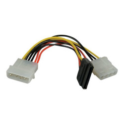 Lindy - Power splitter - Alimentazione interna 4 pin, alimentazione SATA (M) a Alimentazione interna 4 pin (M)