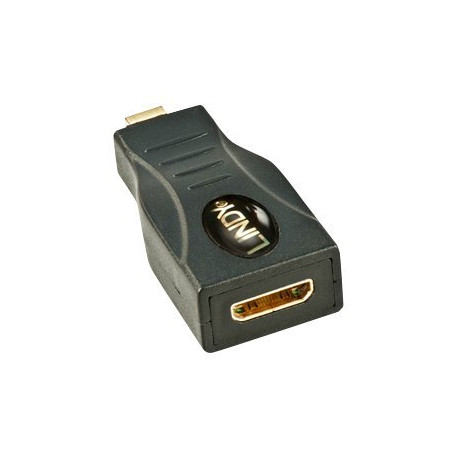 Lindy - Scheda HDMI - 19 pin micro HDMI Type D maschio a 19 pin mini HDMI Type C femmina