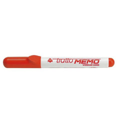 Marcatore Tratto Memo rosso p/tonda 4 0 mm tratto 1 0-2 5 mm inchiostro cancellabile a secco per lavagne bianche (conf.12)