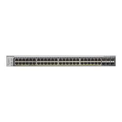 NETGEAR Smart GS752TPS - Switch - gestito - 48 x 10/100/1000 (PoE) + 2 x combo Gigabit SFP + 4 x Gigabit SFP - montabile su rac