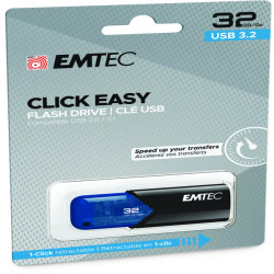 Emtec - Memoria USB B110 USB 3.2 Click&Easy - blu - ECMMD32GB113 - 32 GB