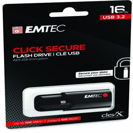 Emtec - Memoria USB B120 Click&Secure - ECMMD16GB123 - 16 GB