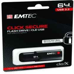 Emtec - Memoria USB B120 Click&Secure - ECMMD64GB123 - 64 GB
