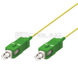 PATCH CORD 1 FIBRA 9/125 OS2 G.657.A1 SCAPC/SCAPC CAVO 3MM LSHF COLORE GIALLO 1M