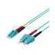 PATCH CORD 2 FIBRE 50/125 OM3 LCD/SCD CAVO ZIP 3X6MM LSHF COLORE AQUA 2M