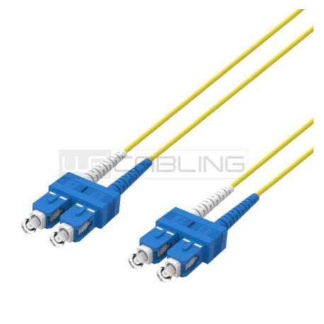 PATCH CORD 2 FIBRE 9/125 OS2 SCD/SCD CAVO ZIP 3X6MM LSHF COLORE GIALLO 2M