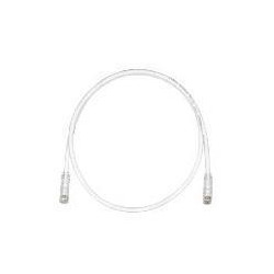 PATCH CORD U/UTP CAT.6 4X2X24AWG CONDUTTORE A TREFOLO GUAINA PVC COLORE BIANCO 1M