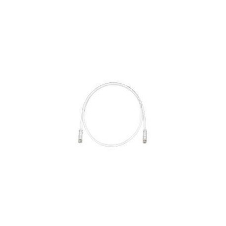 PATCH CORD U/UTP CAT.6 4X2X24AWG CONDUTTORE A TREFOLO GUAINA PVC COLORE BIANCO 1M