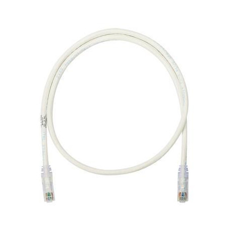 PATCH CORD U/UTP CAT.6 4X2X24AWG CONDUTTORE A TREFOLO GUAINA PVC COLORE BIANCO 1M