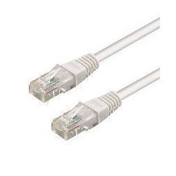 PATCH CORD U/UTP CAT.6 4X2X26AWG CONDUTTORE A TREFOLO GUAINA PVC BIANCO 3M