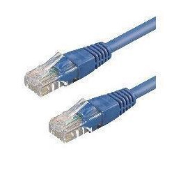 PATCH CORD U/UTP CAT.6 4X2X26AWG CONDUTTORE A TREFOLO GUAINA PVC BLU 1M