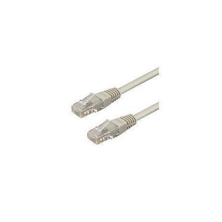 PATCH CORD U/UTP CAT.6 4X2X26AWG CONDUTTORE A TREFOLO GUAINA PVC GRIGIO 0.5M