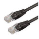 PATCH CORD U/UTP CAT.6 4X2X26AWG CONDUTTORE A TREFOLO GUAINA PVC NERO 1M