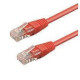 PATCH CORD U/UTP CAT.6 4X2X26AWG CONDUTTORE A TREFOLO GUAINA PVC ROSSO 1M