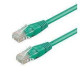 PATCH CORD U/UTP CAT.6 4X2X26AWG CONDUTTORE A TREFOLO GUAINA PVC VERDE 0.5M