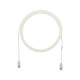 PATCH CORD U/UTP CAT.6 4X2X28AWG CONDUTTORE A TREFOLO GUAINA LSHF COLORE BIANCO 5M