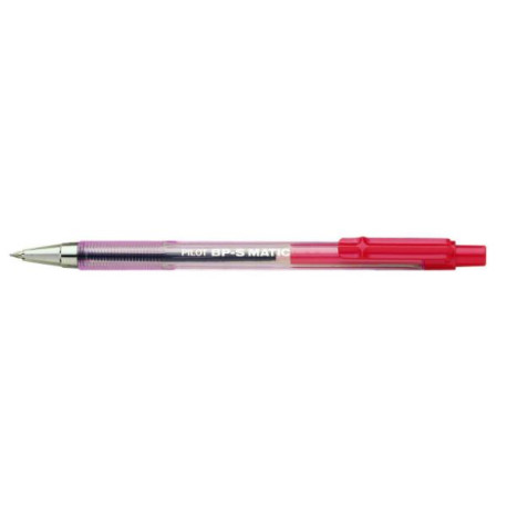 Penna a sfera a scatto BPS Matic rosso punta 1 0 tratto 0 4 mm (conf.12)