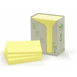 Post-it note in carta riciclata giallo 655-1T - - 127x76mm 100 fg. (conf.16)