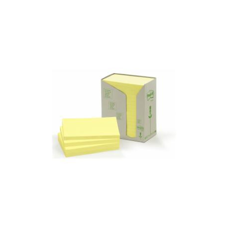 Post-it note in carta riciclata giallo 655-1T - - 127x76mm 100 fg. (conf.16)