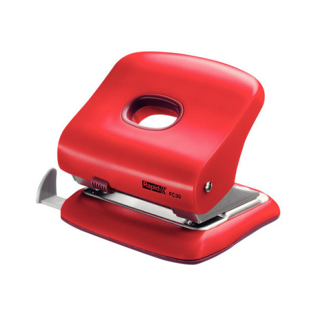 Rapid Fashion FC30 - Perforatore - 30 fogli / 3 mm - metallo, plastica ABS - rosso dolce