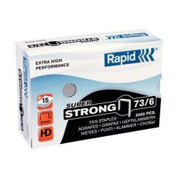 Rapid Super Strong - Punti metallici - 73/6 - 6 mm - acciaio galvanizzato - pacco da 5000 - per Rapid HD31