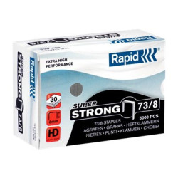 Rapid Super Strong - Punti metallici - 73/8 - 8 mm - acciaio galvanizzato - zincato - pacco da 5000 - per Classic HD31