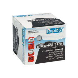 Rapid Super Strong - Punti metallici - 9/14 - 14 mm - acciaio galvanizzato - pacco da 5000 - per Rapid HD9