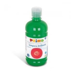 Tempera VERDE BRILLANTE brillante primi passi in bottiglia 500ml