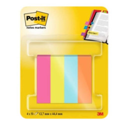 Segnapagina in carta Post-it 12 7 mm x 44 4 mm 5 blister da 50 Fogli Poptimistic colori rosa power verde acido acqua arancio ac