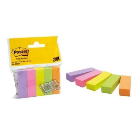 SEGNAPAGINA IN CARTA POST-IT NOTE MARKER - 5 COLORI - 500 SEGNAPAGINA