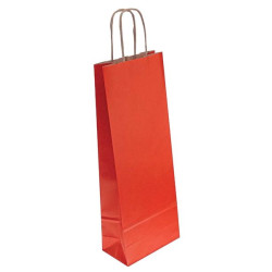 SHOPPER BOTTIGLIA KRAFT SEALING ROSSO