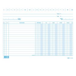 100 schede dare/avere/saldo/iva - 17 x 24 cm orizz. - Edipro