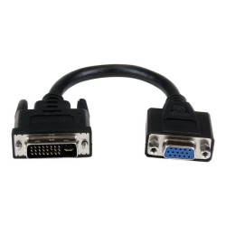 StarTech.com Adattatore cavo DVI a VGA da 20 cm - DVI-I maschio a VGA femmina - Scheda VGA - DVI-I (M) a HD-15 (VGA) (F) - 20 c