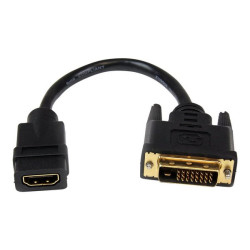 StarTech.com Adattatore cavo video HDMI a DVI-D da 20 cm - HDMI femmina a DVI maschio - Adattatore video - HDMI femmina a DVI-D