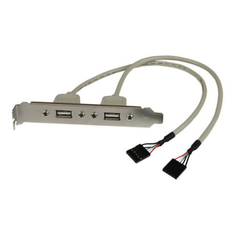 StarTech.com Adattatore piastra slot USB A femmina 2 porte - Pannello USB - USB (F) a 5 pin in linea (F)