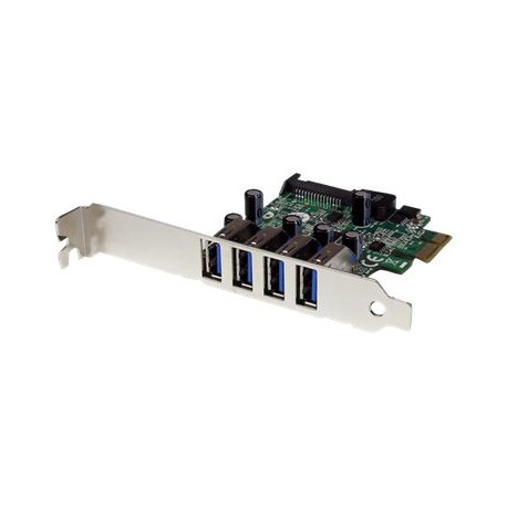 StarTech.com Adattatore scheda controller PCI Express PCIe SuperSpeed USB 3.0 a 4 porte con UASP - Alimentazione SATA (PEXUSB3S