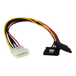 StarTech.com Adattatore splitter cavo di alimentazione Y LP4 a 2 SATA latching da 30 cm - 4 pin a dual SATA - Adattatore di ali