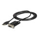 StarTech.com Cavo adattatore seriale DCE 1 porta USB a RS232 DB9 null modem con FTDI - Scheda seriale - USB 2.0 - RS-232 - nero