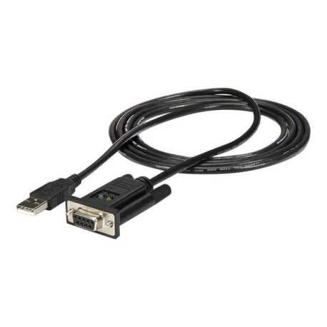 StarTech.com Cavo adattatore seriale DCE 1 porta USB a RS232 DB9 null modem con FTDI - Scheda seriale - USB 2.0 - RS-232 - nero