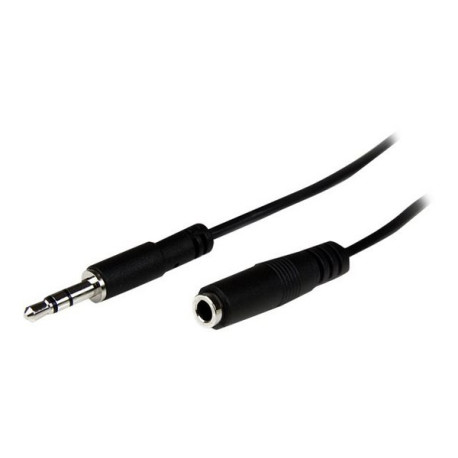 StarTech.com Cavo audio di prolunga stereo slim da 3,5 mm 1m - M/F - Mini estensione stereo da 3.5mm - Cavo prolunga per cuffie