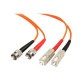 StarTech.com Cavo di rete patch ST - SC 62.5/125 multimodale duplex in fibra ottica da 2m - Connettore patch ST-SC - arancione 