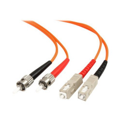 StarTech.com Cavo di rete patch ST - SC 62.5/125 multimodale duplex in fibra ottica da 2m - Connettore patch ST-SC - arancione 