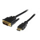 StarTech.com Cavo HDMI a DVI-D di 1 m - M/M - Cavo adattatore - HDMI maschio a DVI-D maschio - 1 m - schermato - nero