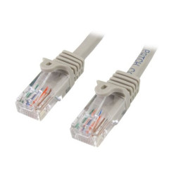 StarTech.com Cavo patch UTP antigroviglio Cat5e RJ45 grigio da 15 m - Cavo patch con ethernet -Cavo RJ45 M/M Cat5e - Grigio (45