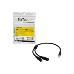 StarTech.com Cavo splitter stereo slim - Maschio 3,5 mm a 2 femmina 3,5 mm - Ripartitore audio - mini-phone stereo 3.5 mm masch