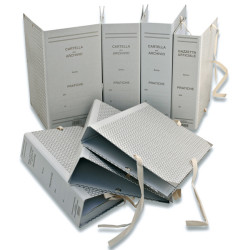 Faldone - legacci rivettati - 35 x 25 cm - dorso 12 cm - grigio - Euro-cart